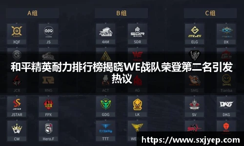 和平精英耐力排行榜揭晓WE战队荣登第二名引发热议